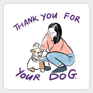 Thank you for your dog Sticker